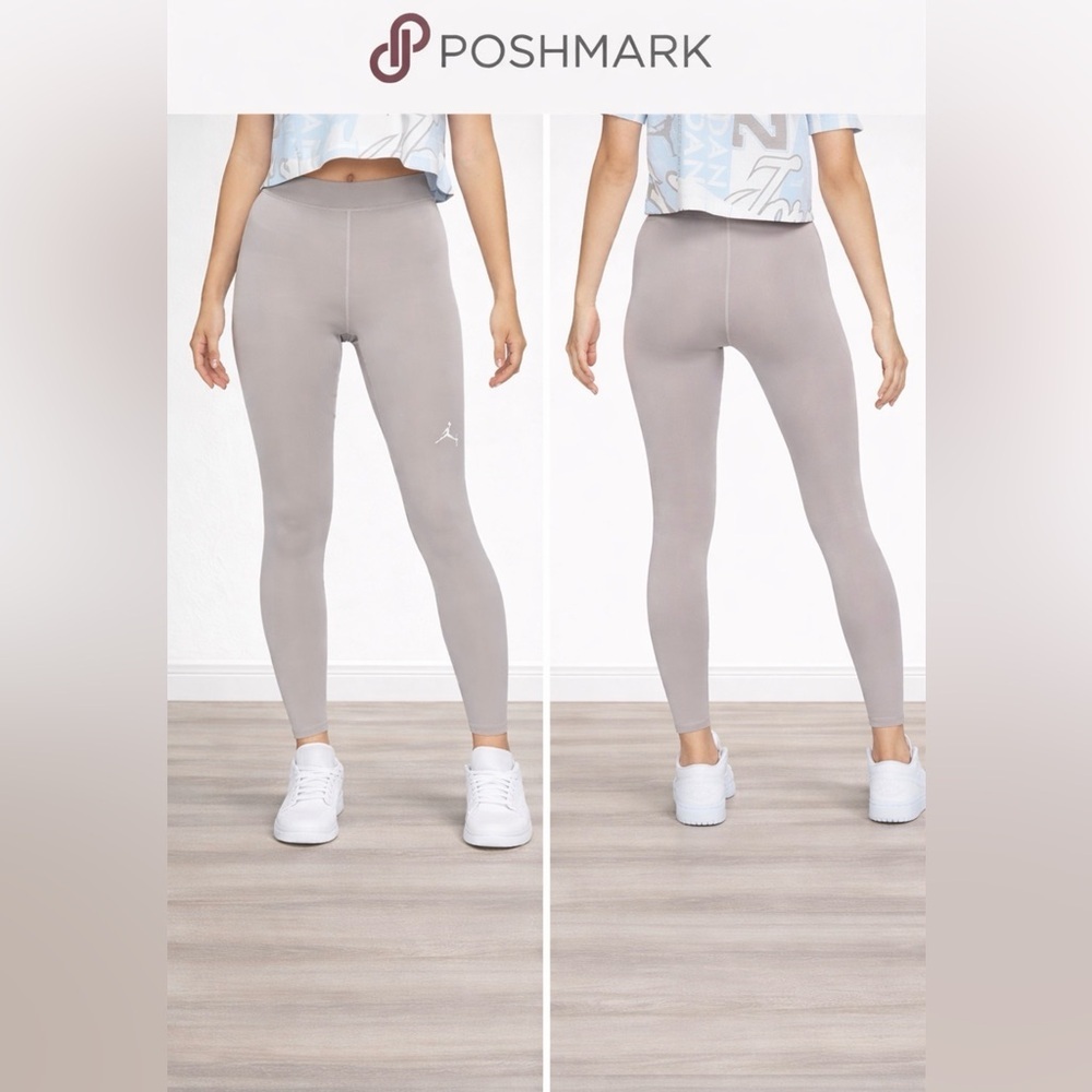 Jordan Essentials Women’s Leggings - Tight Fit - Light Taupe/Gray - Size XL